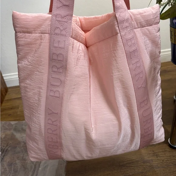 Burberry Light Pink Logo Strap Tote - Picture 3 of 12